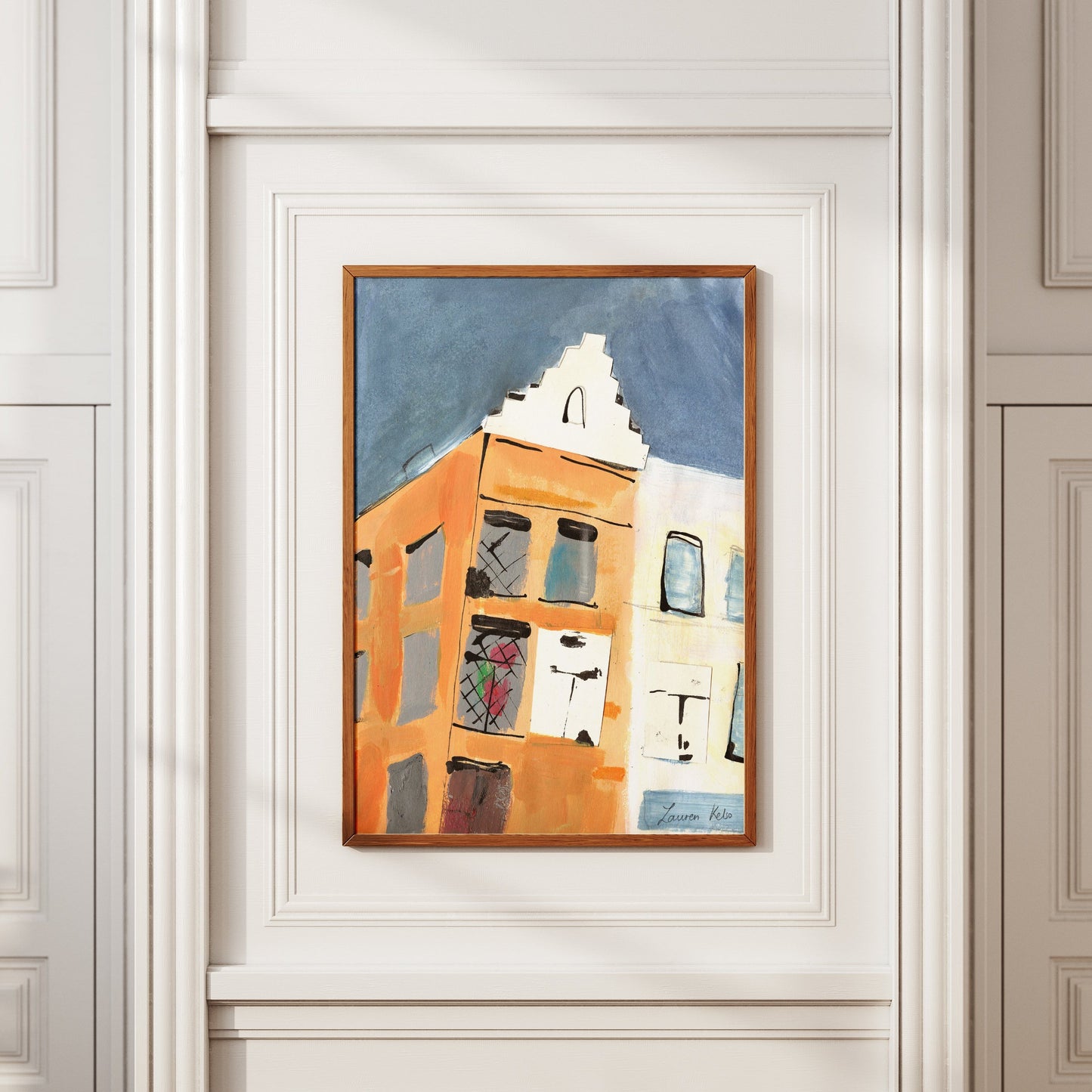 Belgium Building Illustration Print