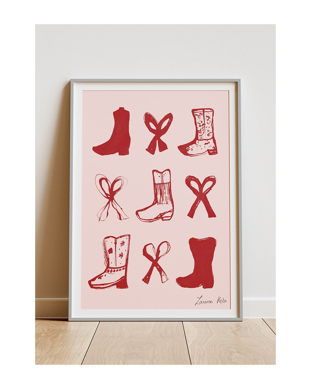 BOOTS & BOWS PRINT