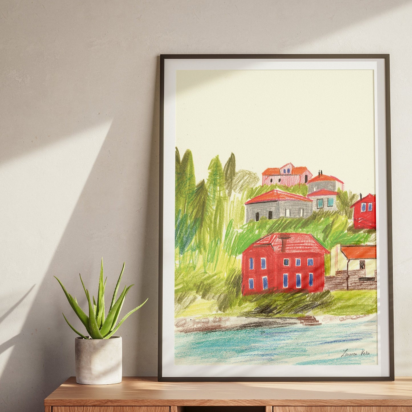 COASTAL HOUSES PRINT