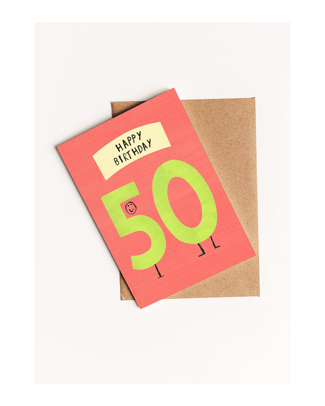 HAPPY 50TH BIRTHDAY A6 GREETING CARD