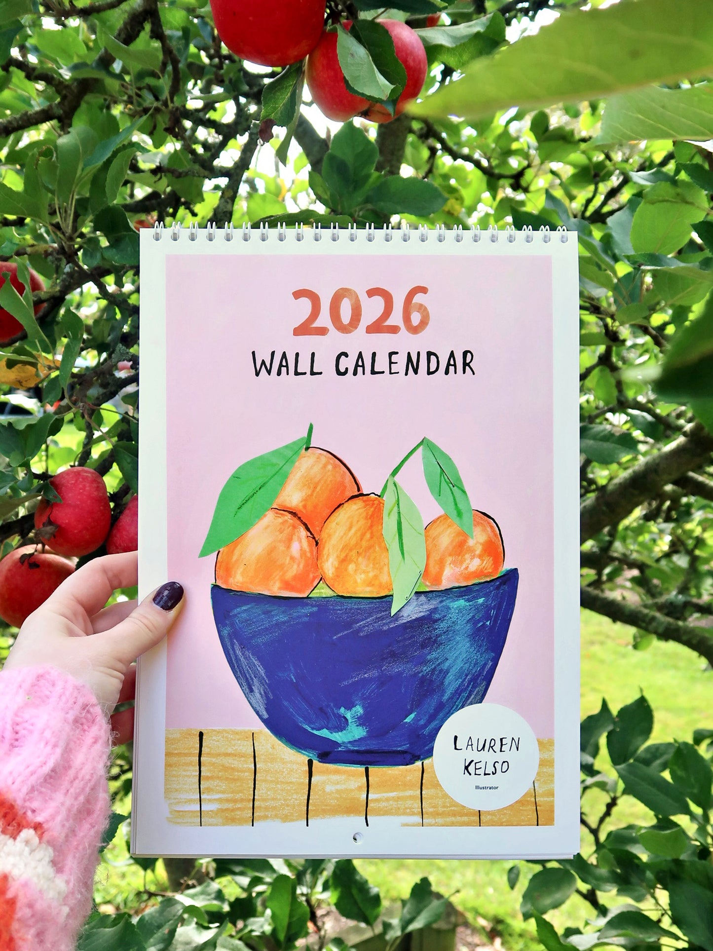 '2026' Illustrated A4 Wall Calendar