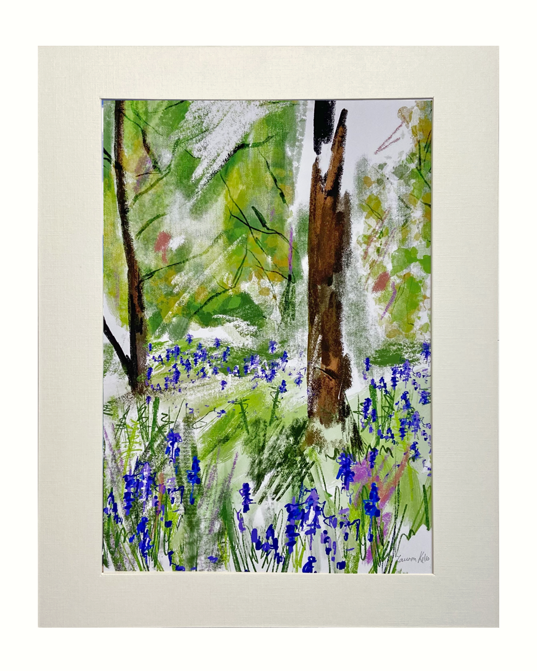 Bluebell Fields A4 Illustration Print