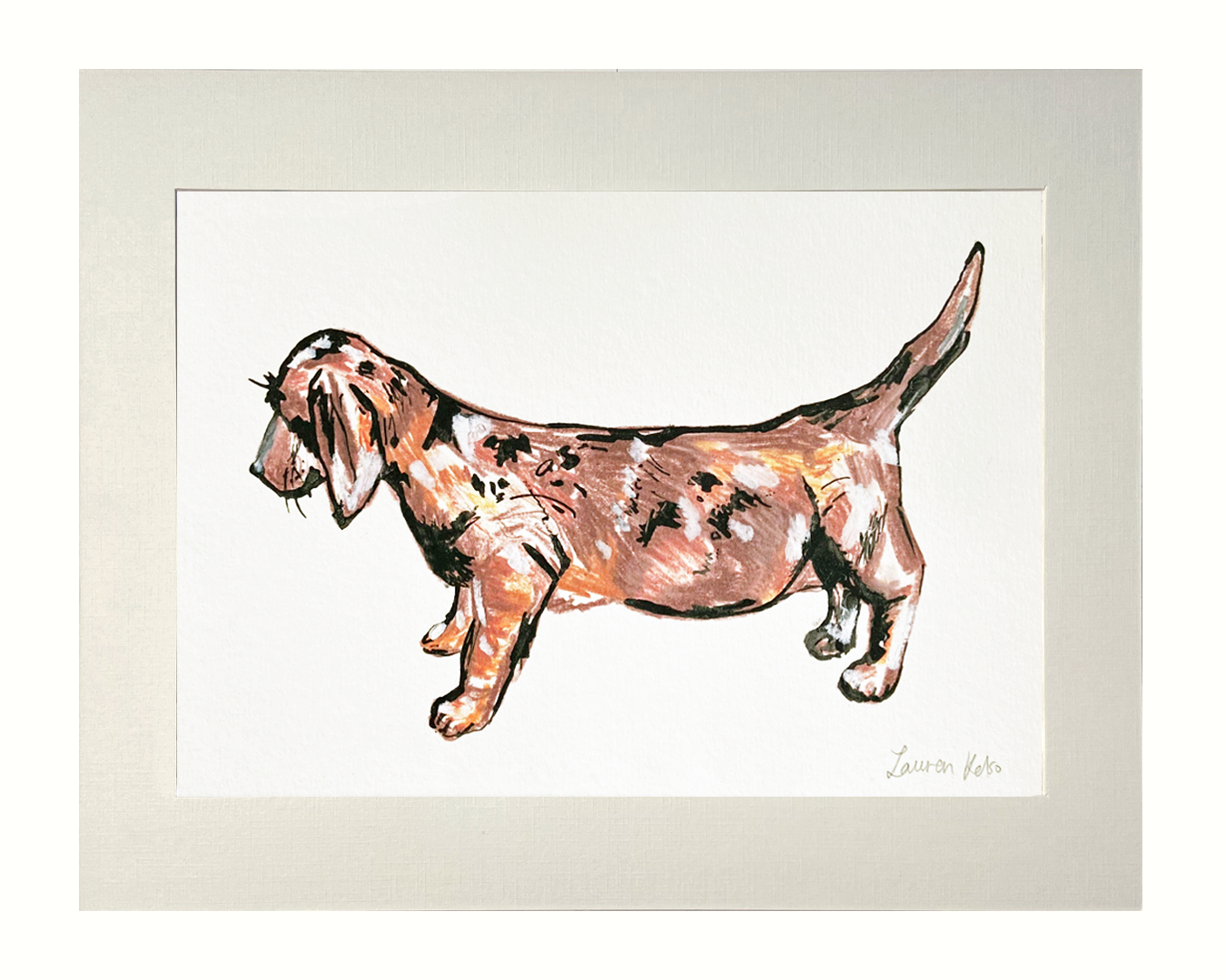 'Sausage Dog' Illustration Print