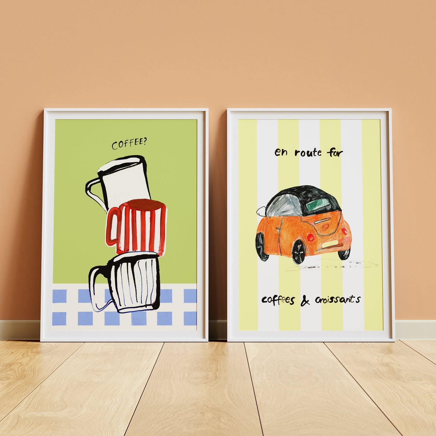 'COFFEES & CROISSANTS' PRINT