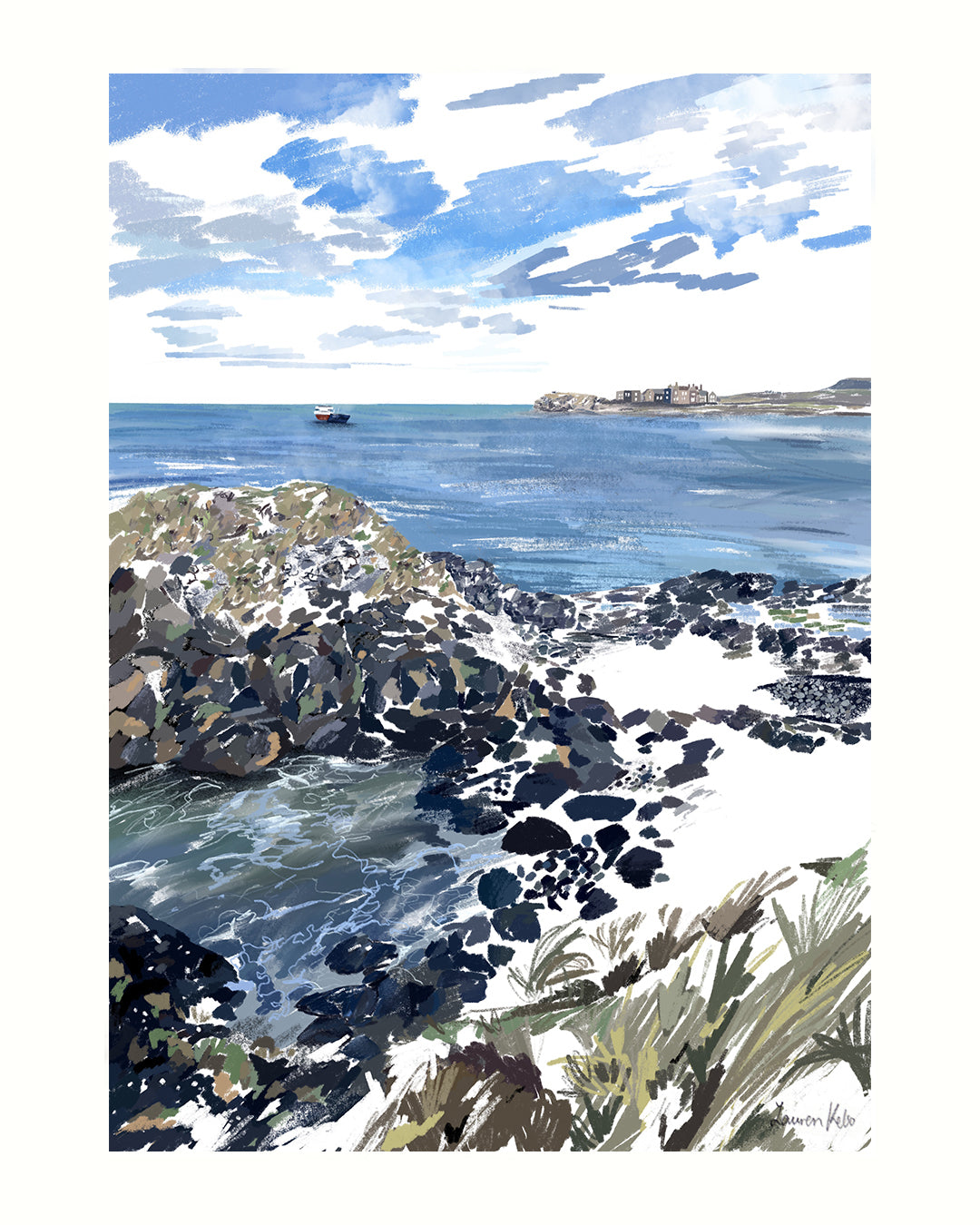 Portballintrae Illustration Print