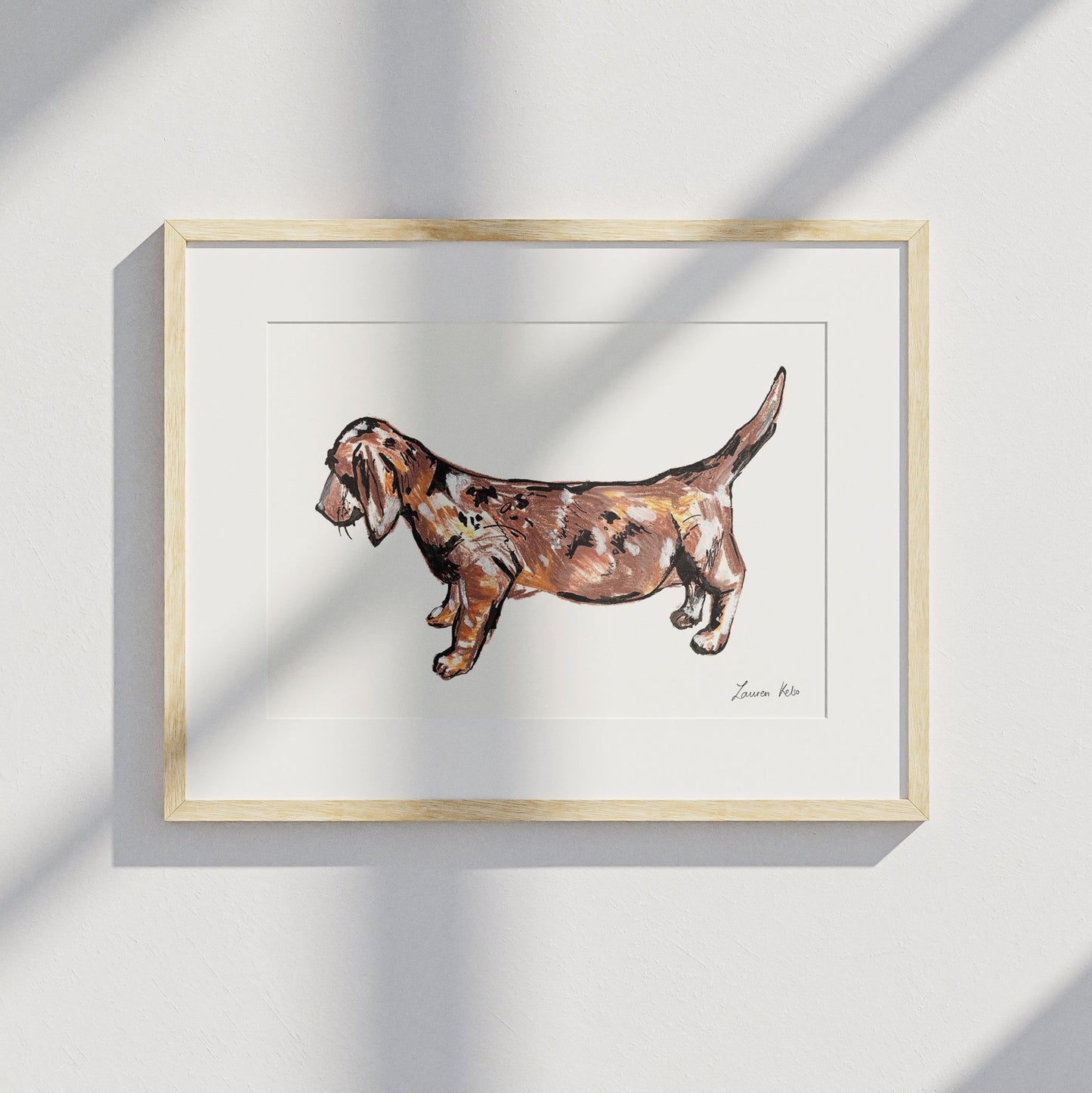 'Sausage Dog' Illustration Print