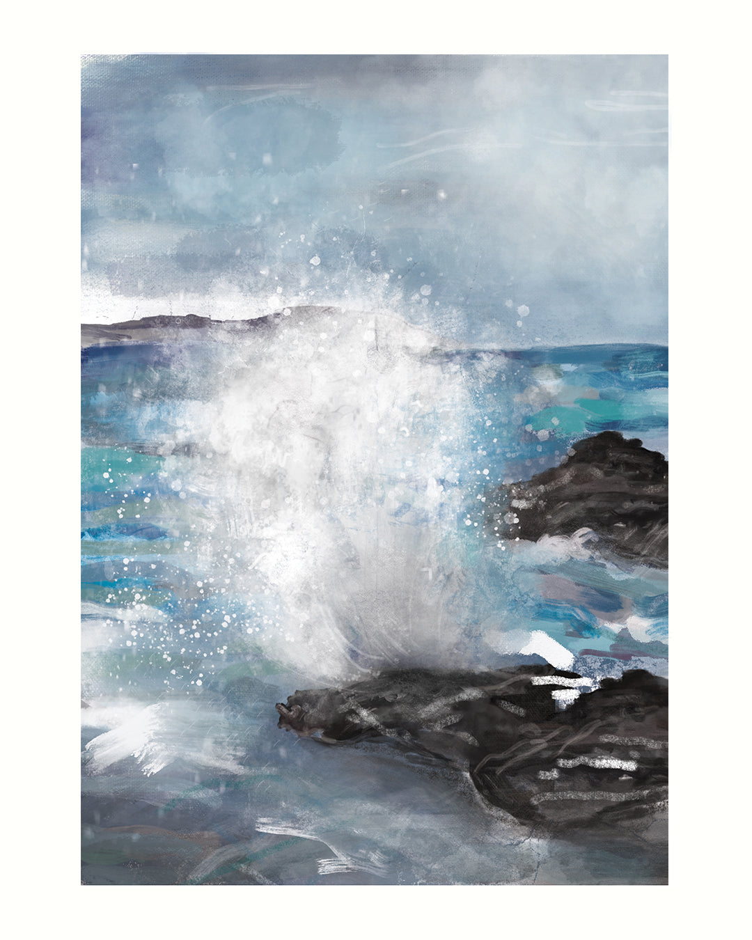 Sea Spray Illustration Print