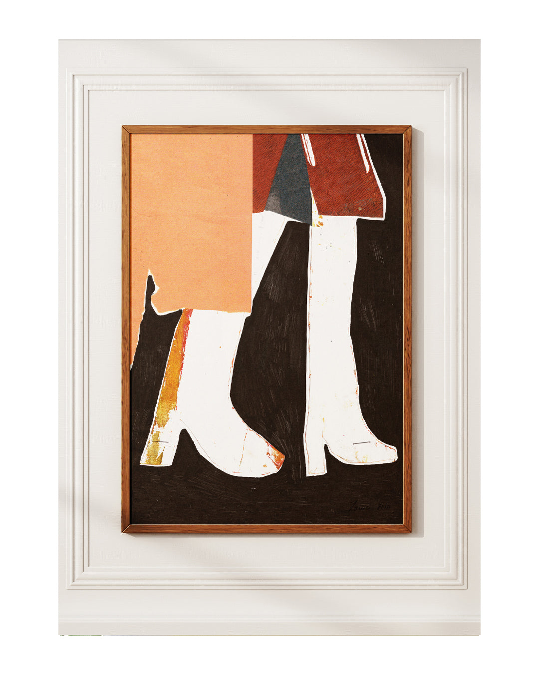 White Boots Illustration Print