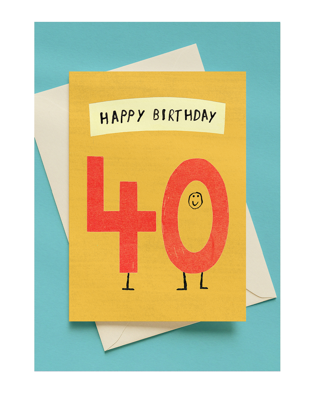 HAPPY 40TH BIRTHDAY A6 GREETING CARD