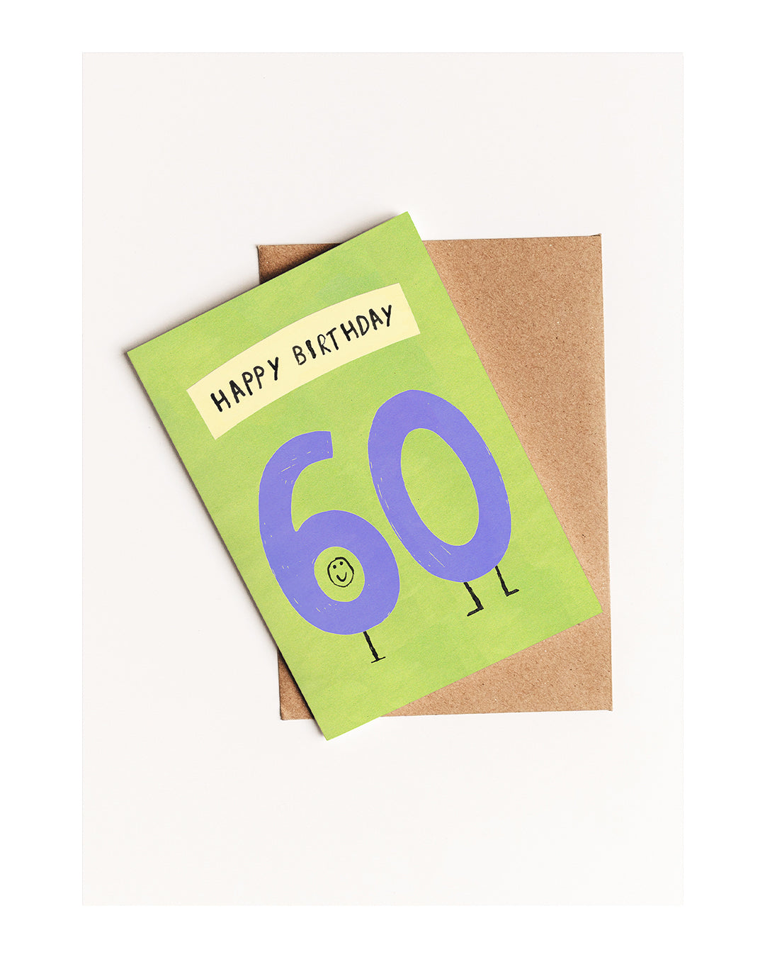 HAPPY 60TH BIRTHDAY A6 GREETING CARD