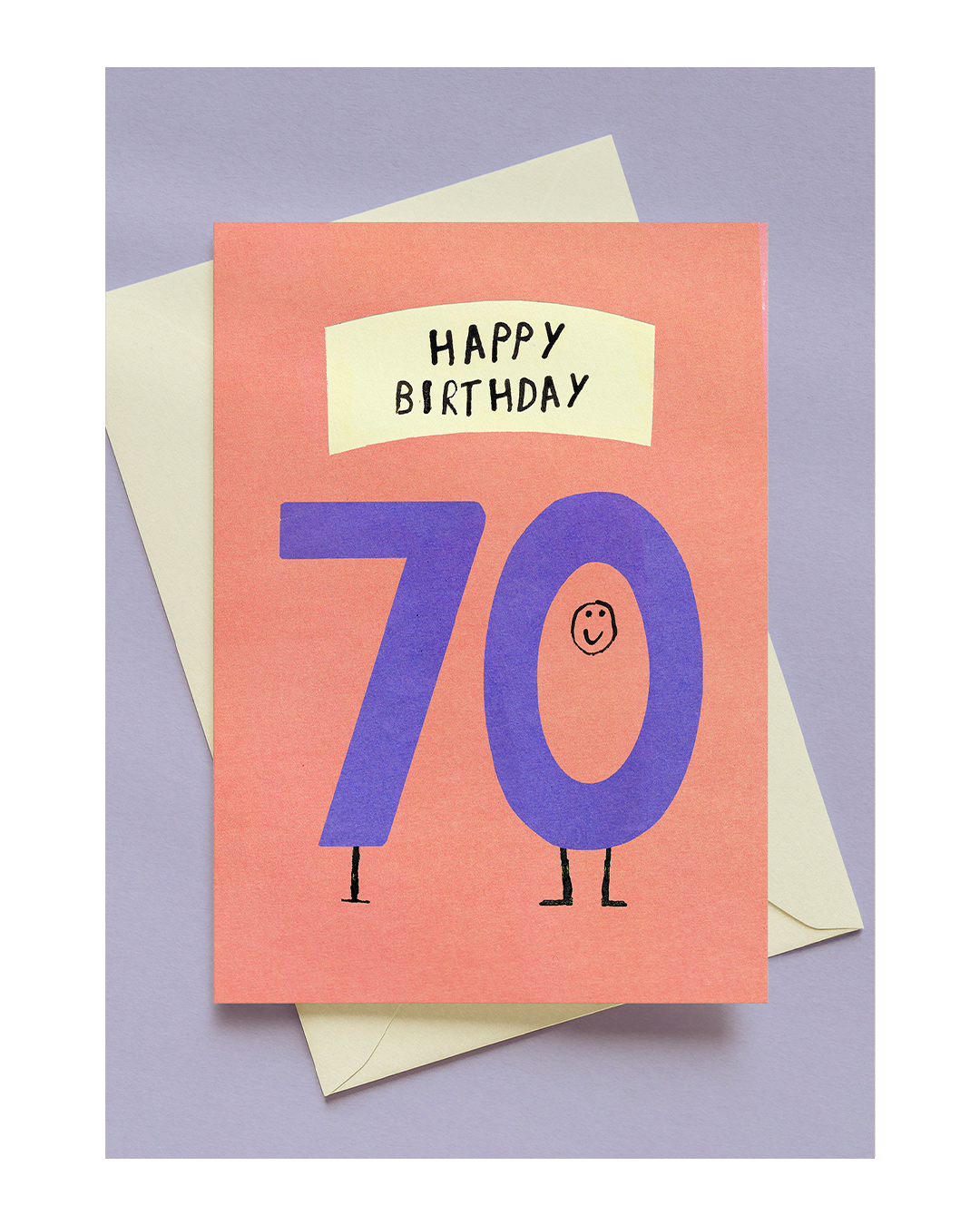 HAPPY 70TH BIRTHDAY A6 GREETING CARD