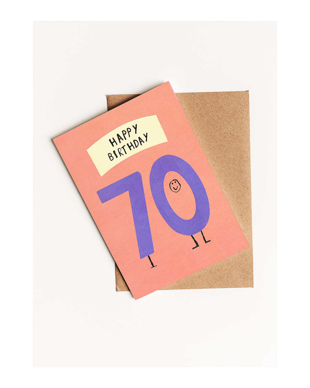 HAPPY 70TH BIRTHDAY A6 GREETING CARD