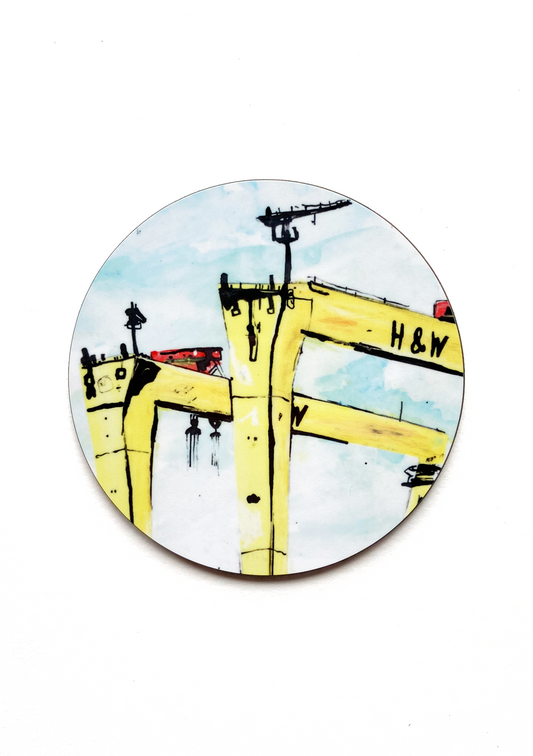 BELFAST CRANES CIRCLE COASTER