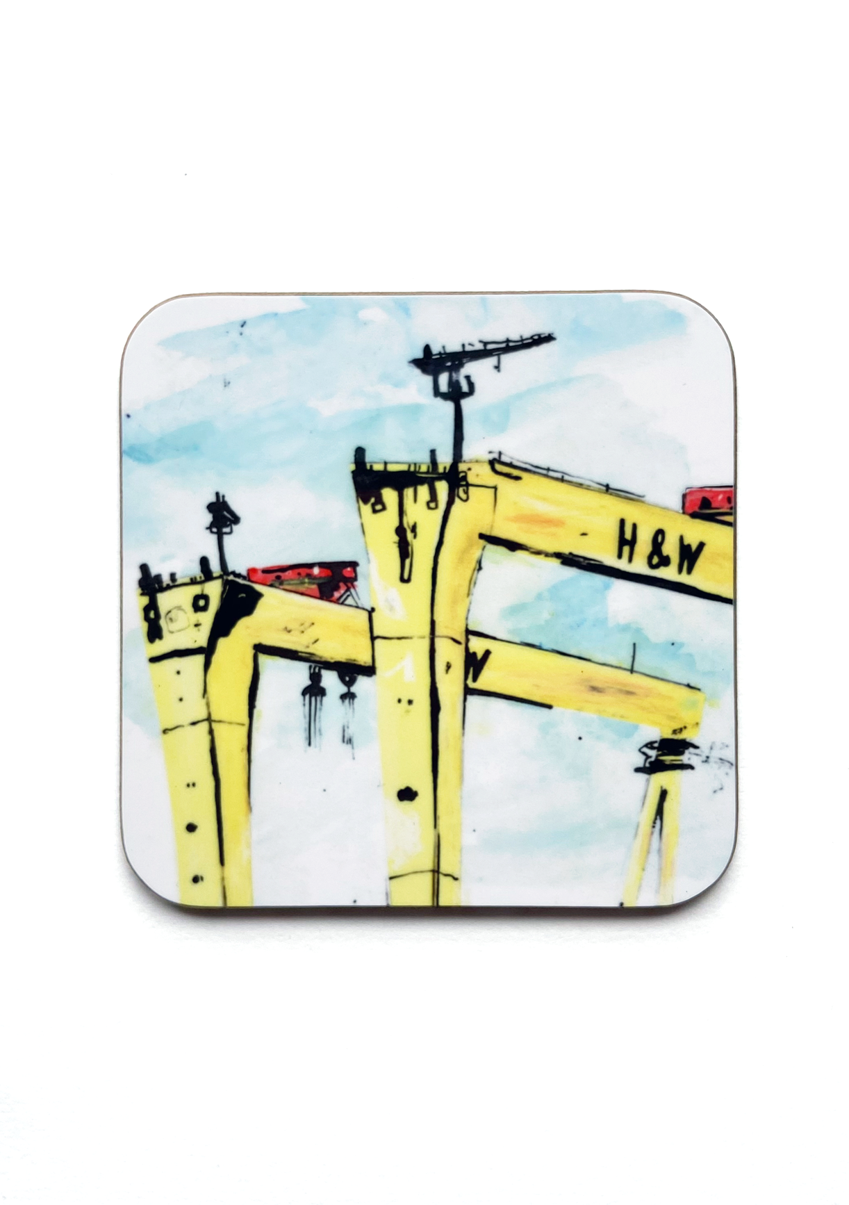 BELFAST CRANES SQUARE COASTER