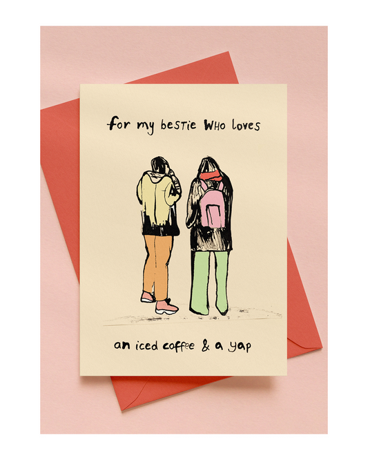 'TO MY BESTIE' A6 GREETING CARD