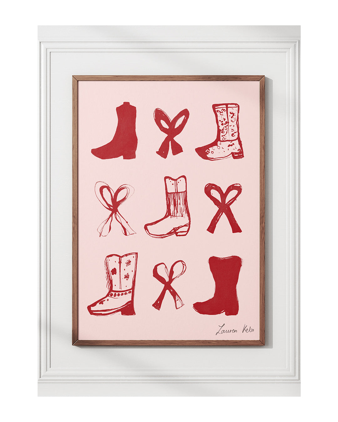 BOOTS & BOWS PRINT