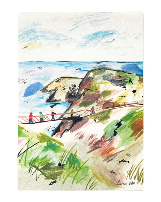 Carrick-A-Rede Illustration Print