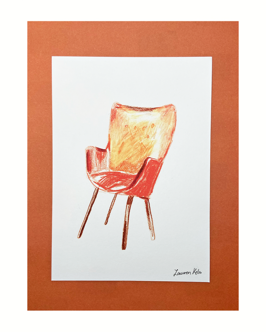 Chair A5 Illustration Print
