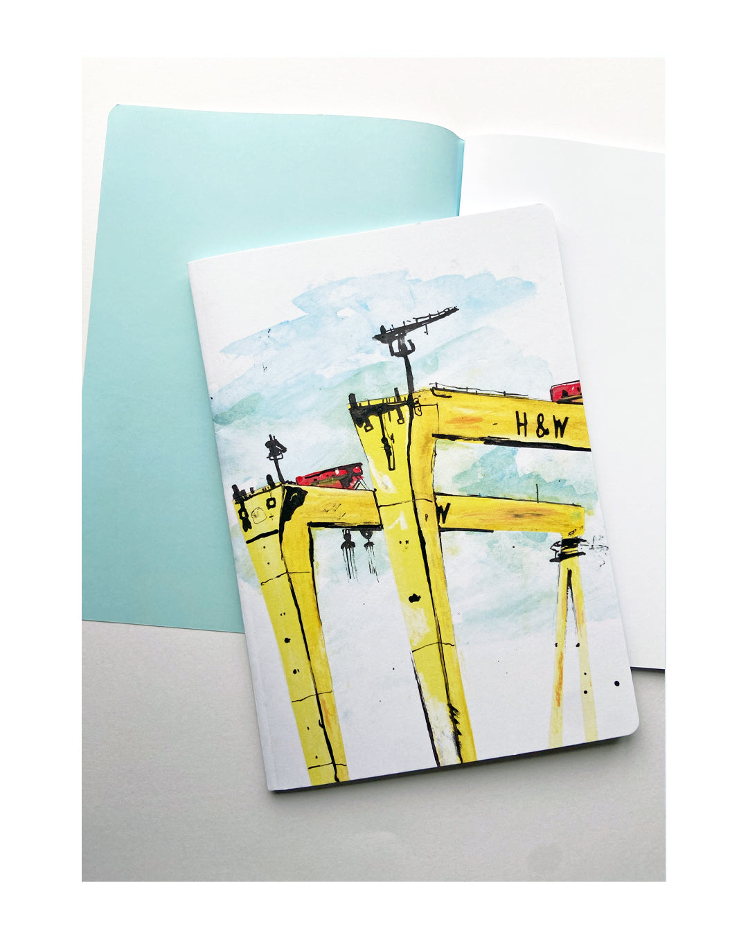 BELFAST CRANES A5 SOFT BACK NOTEBOOK