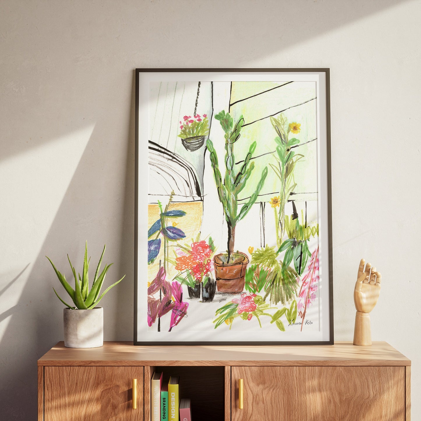 Floral Greenhouse Illustration Print