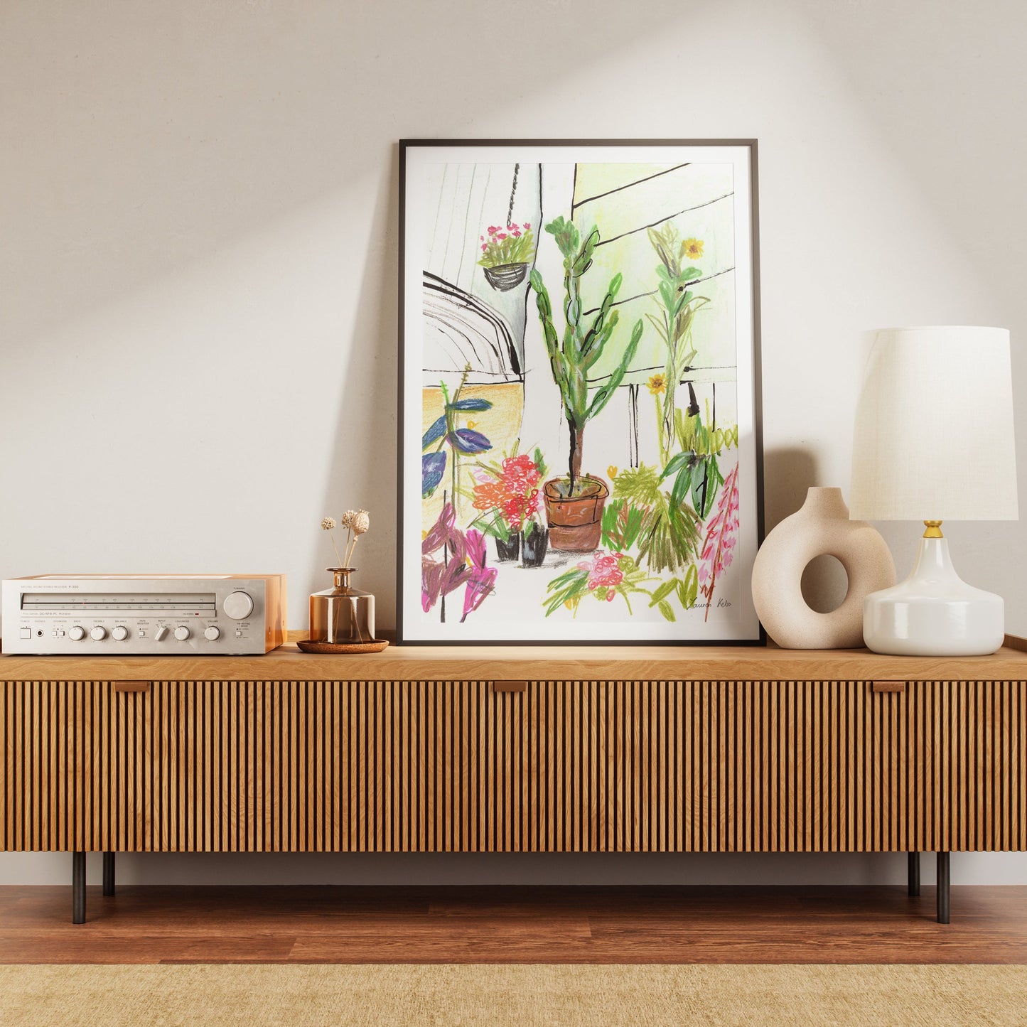 Floral Greenhouse Illustration Print