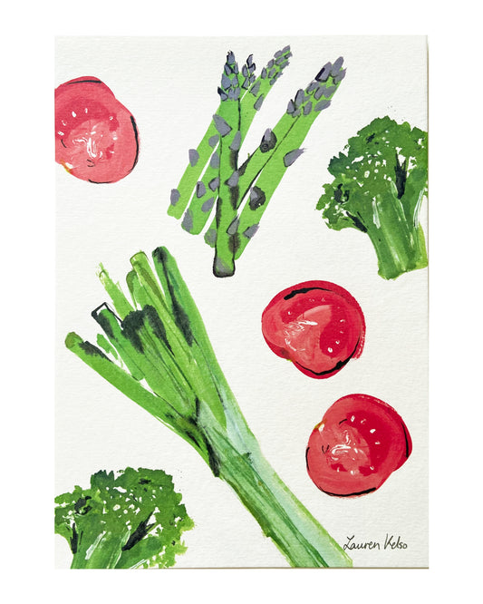 Fresh Vegetables Illustration Print