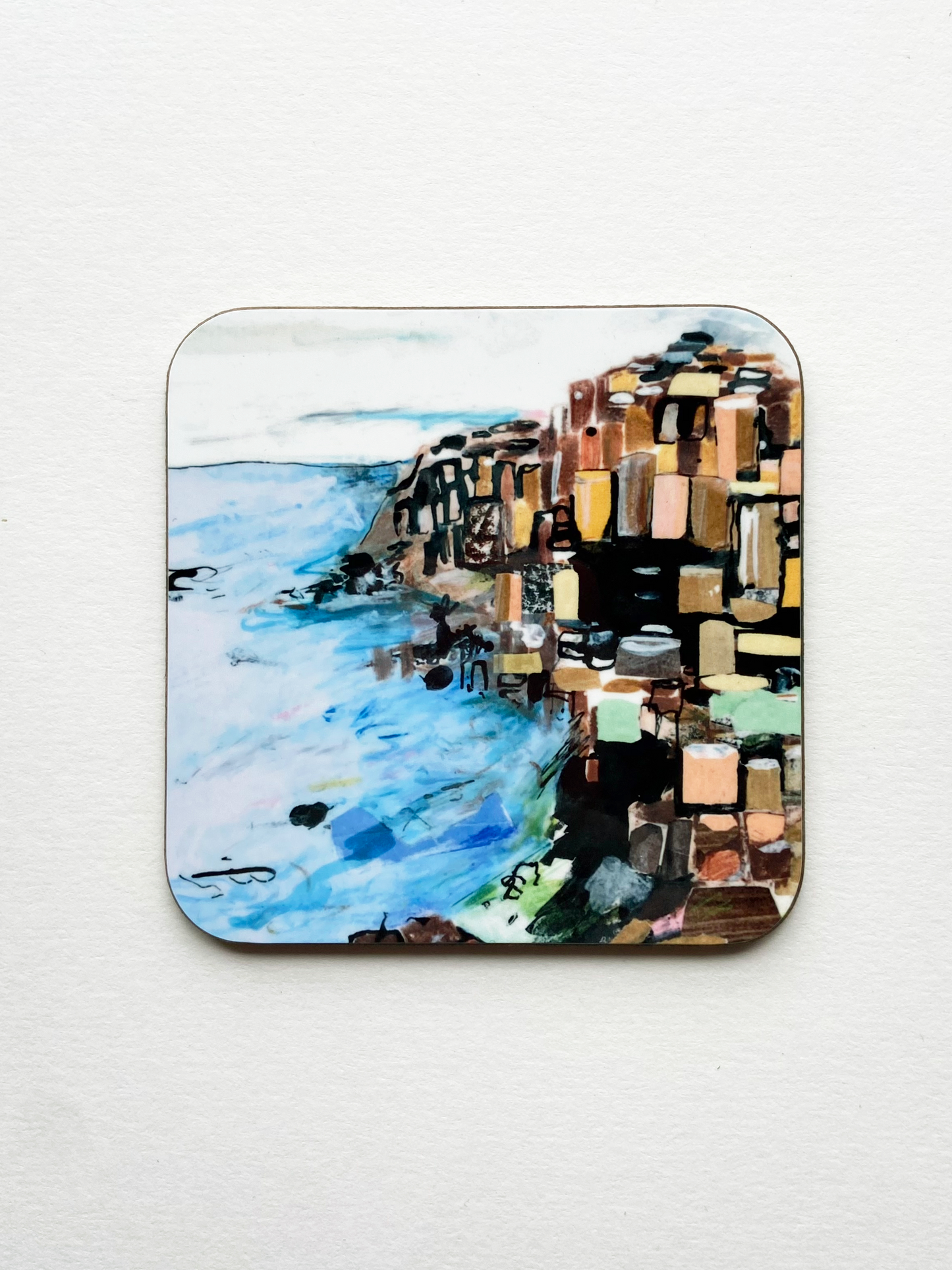 Illustrated Giant's Causeway Square Coaster