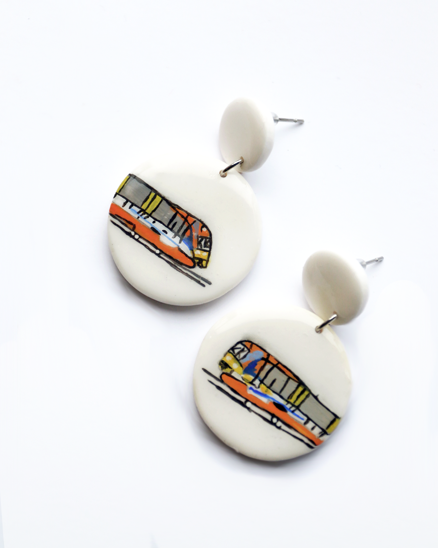 Train Journey Designed Earrings (Standard Earrings)