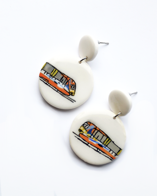 Train Journey Earrings (Standard Earrings)