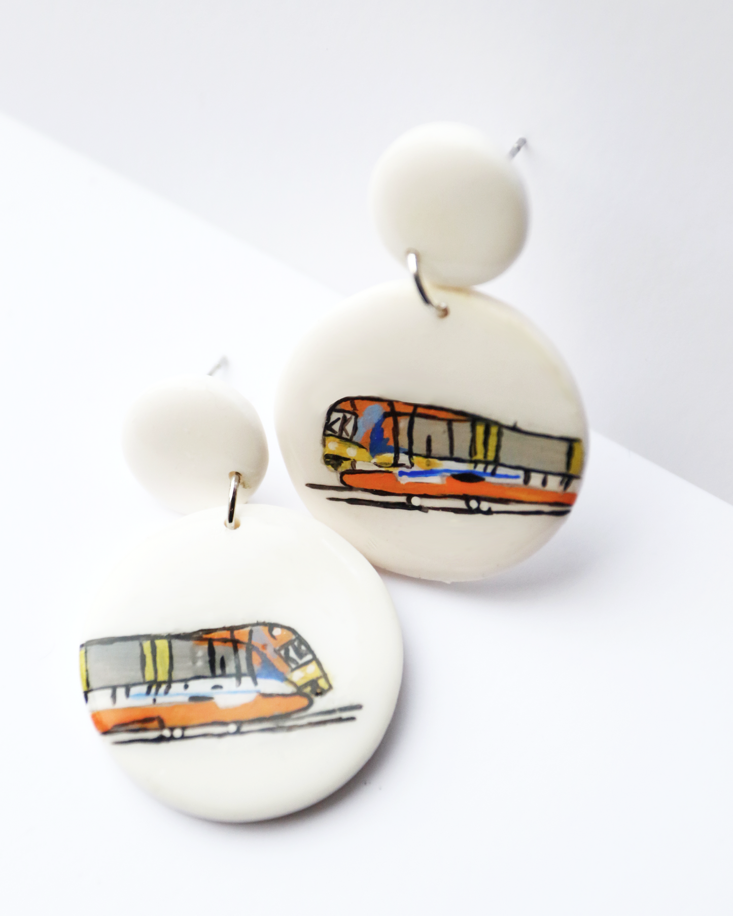 Train Journey Designed Earrings (Standard Earrings)