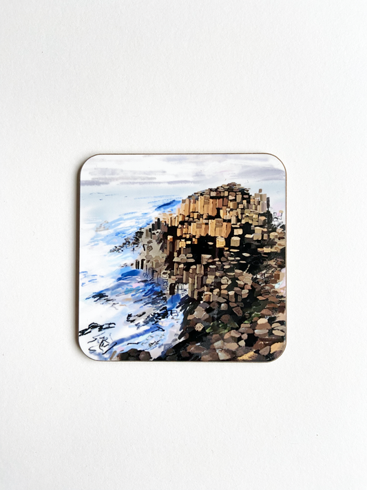 Illustrated Giant's Causeway Square Coaster