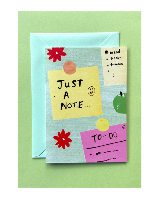 Just A Note A6 Greeting Card