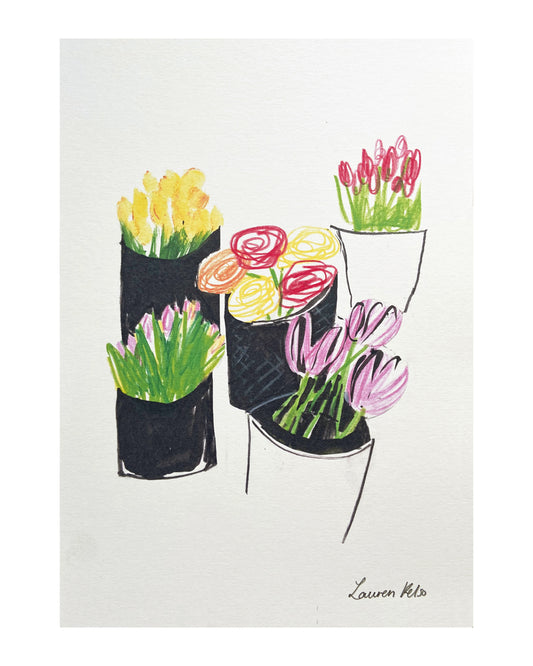 Market Flowers Print