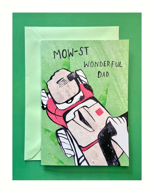 Mow-st Wonderful Dad A5 Card