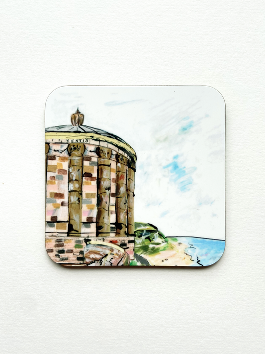 Illustrated Mussenden Temple Square Coaster