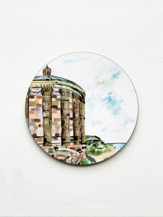 Illustrated Mussenden Temple Circle Coaster