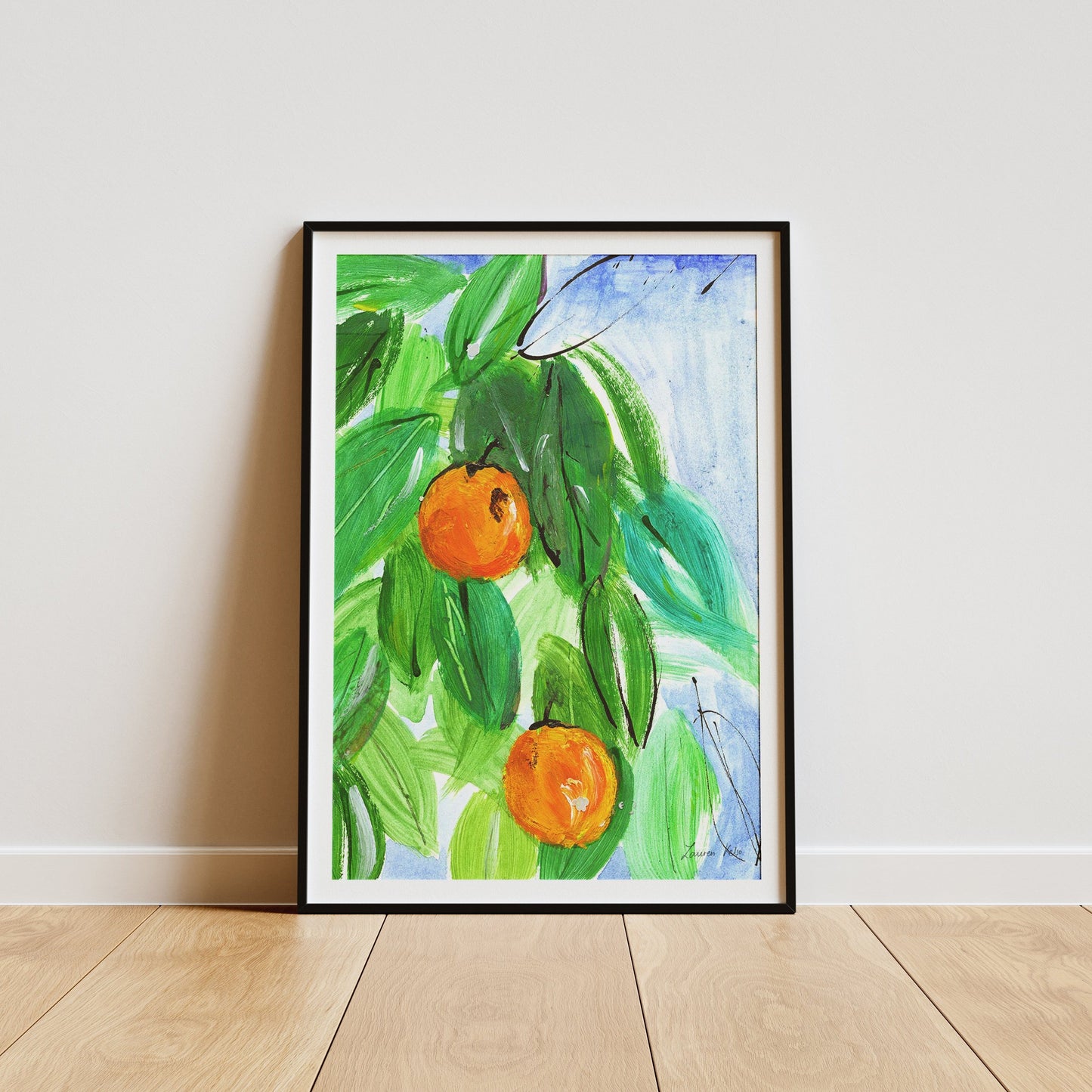 'Orange Trees' Illustration Print