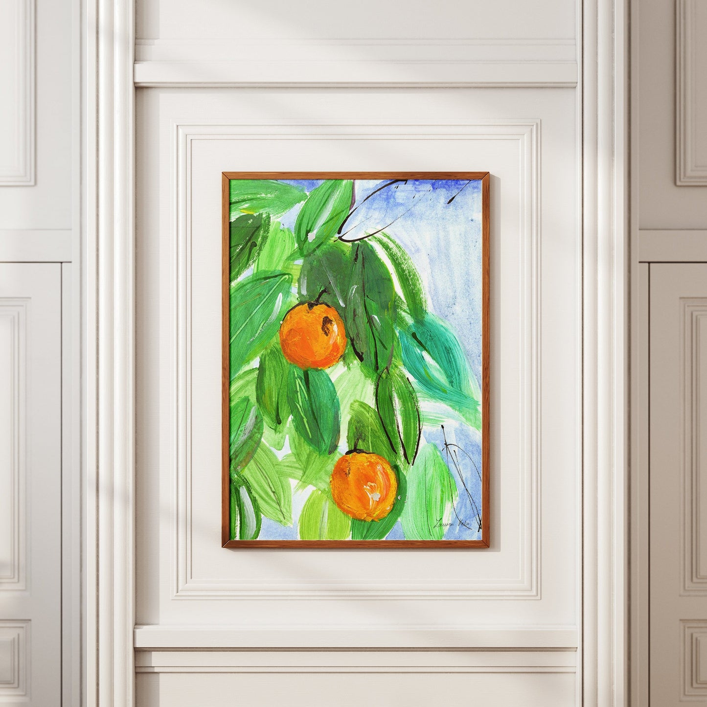 'Orange Trees' Illustration Print