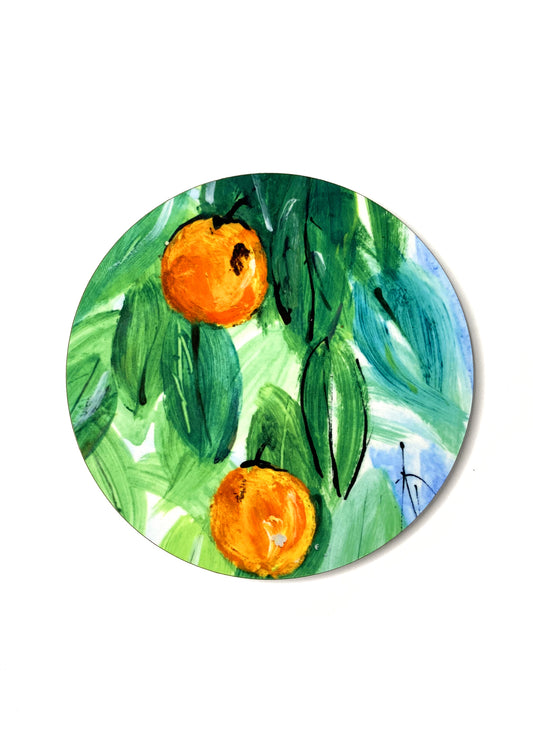 ORANGE TREES CIRCLE COASTER
