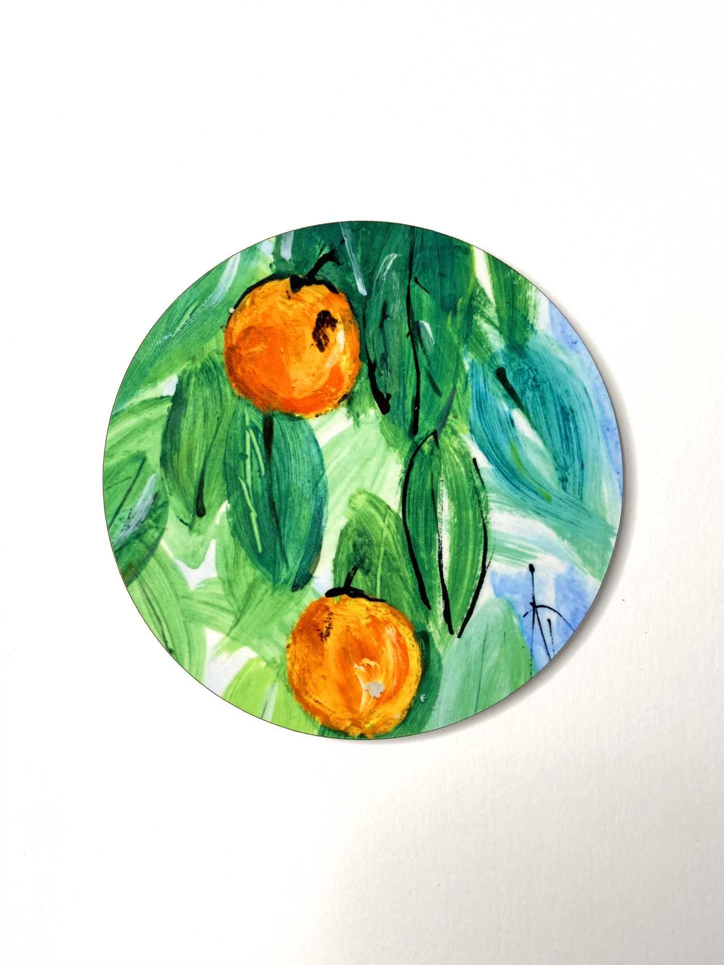 ORANGE TREES CIRCLE COASTER