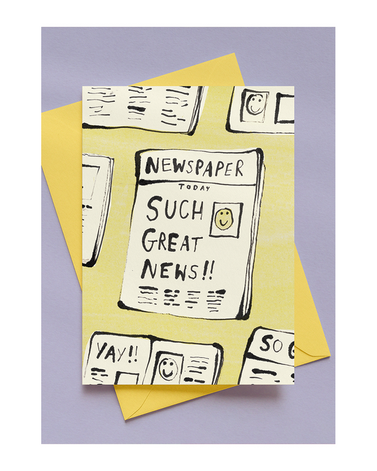 SUCH GREAT NEWS! A6 CARD