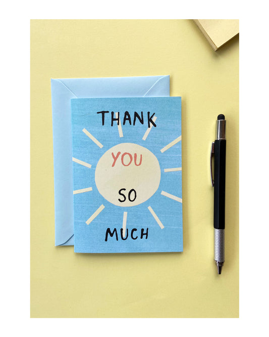 'Thank You So Much' A6 Greeting Card