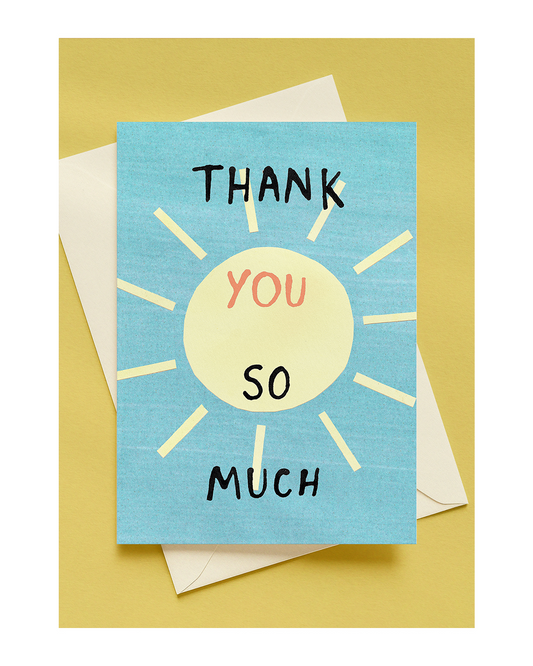 THANK YOU SO MUCH A6 CARD