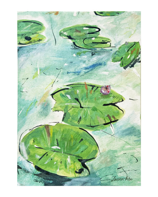 Waterlilies Illustration Print