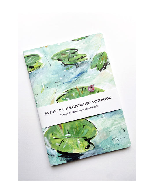 WATERLILIES A5 NOTEBOOK