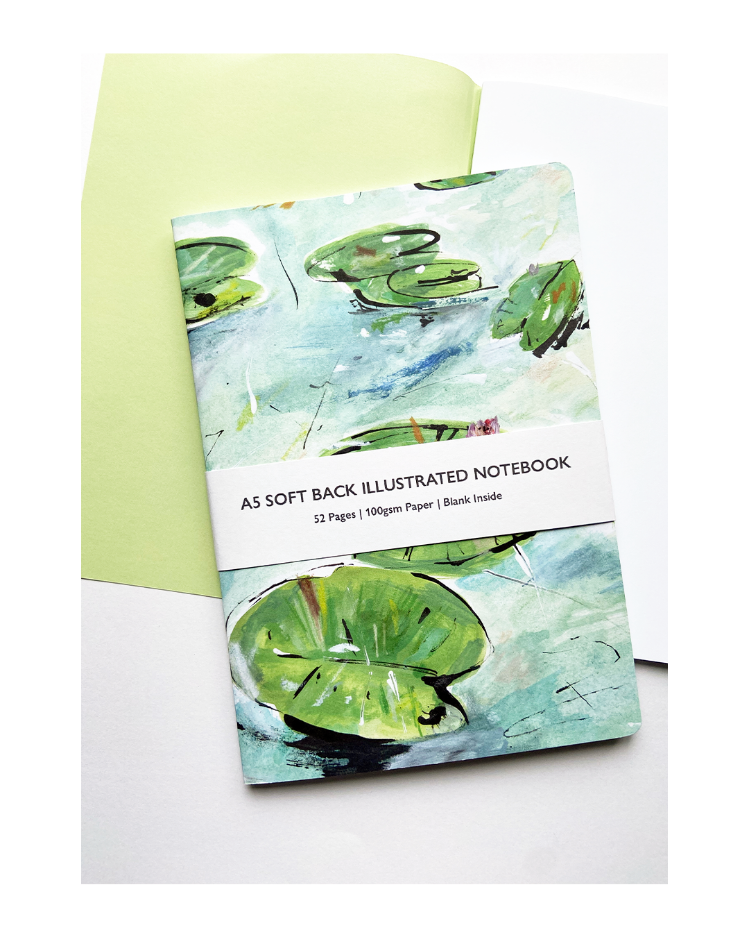 WATERLILIES A5 SOFT BACK NOTEBOOK