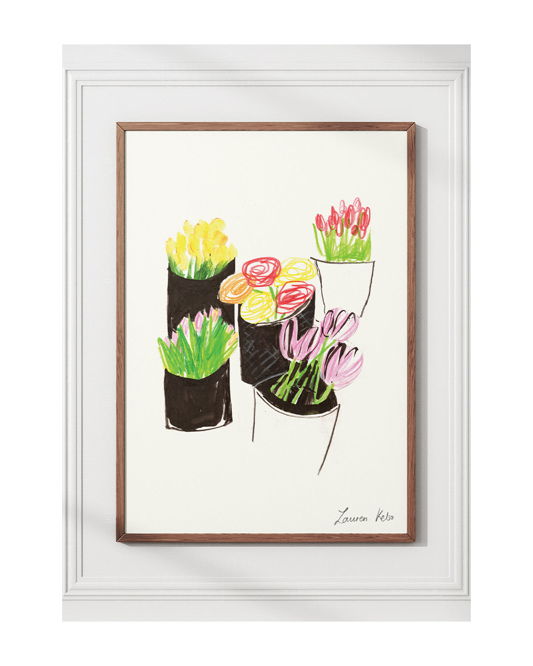 'MARKET FLOWERS' PRINT