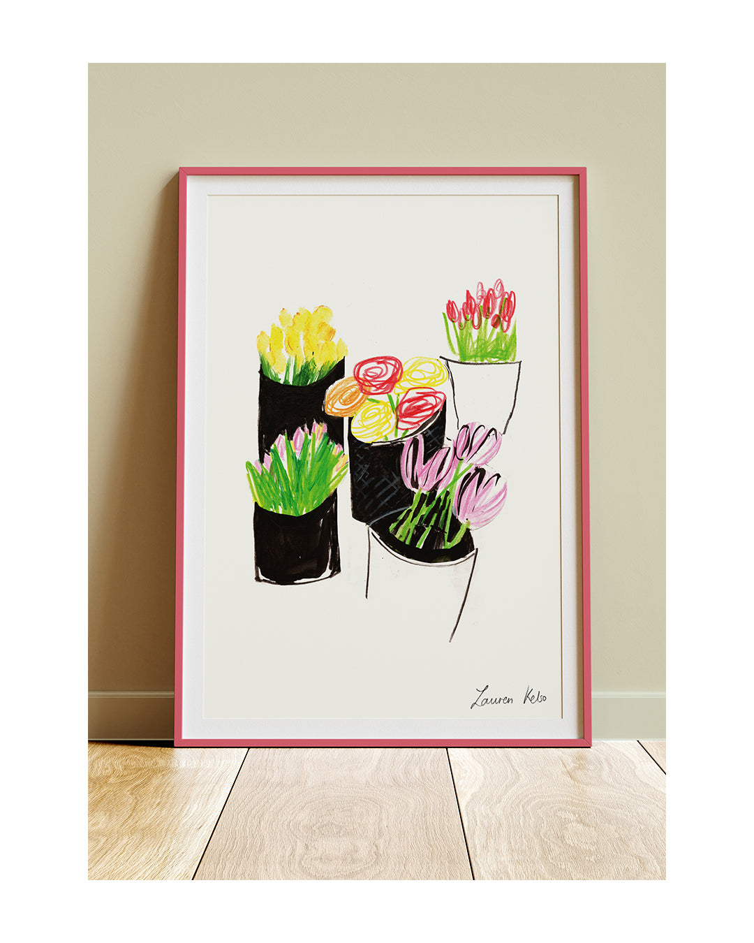 'MARKET FLOWERS' PRINT