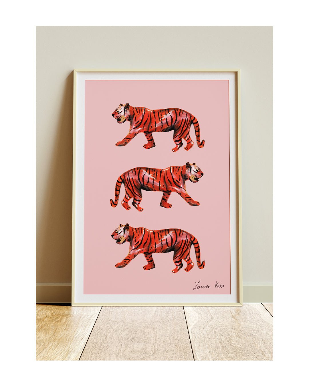 ORANGE TIGERS PRINT