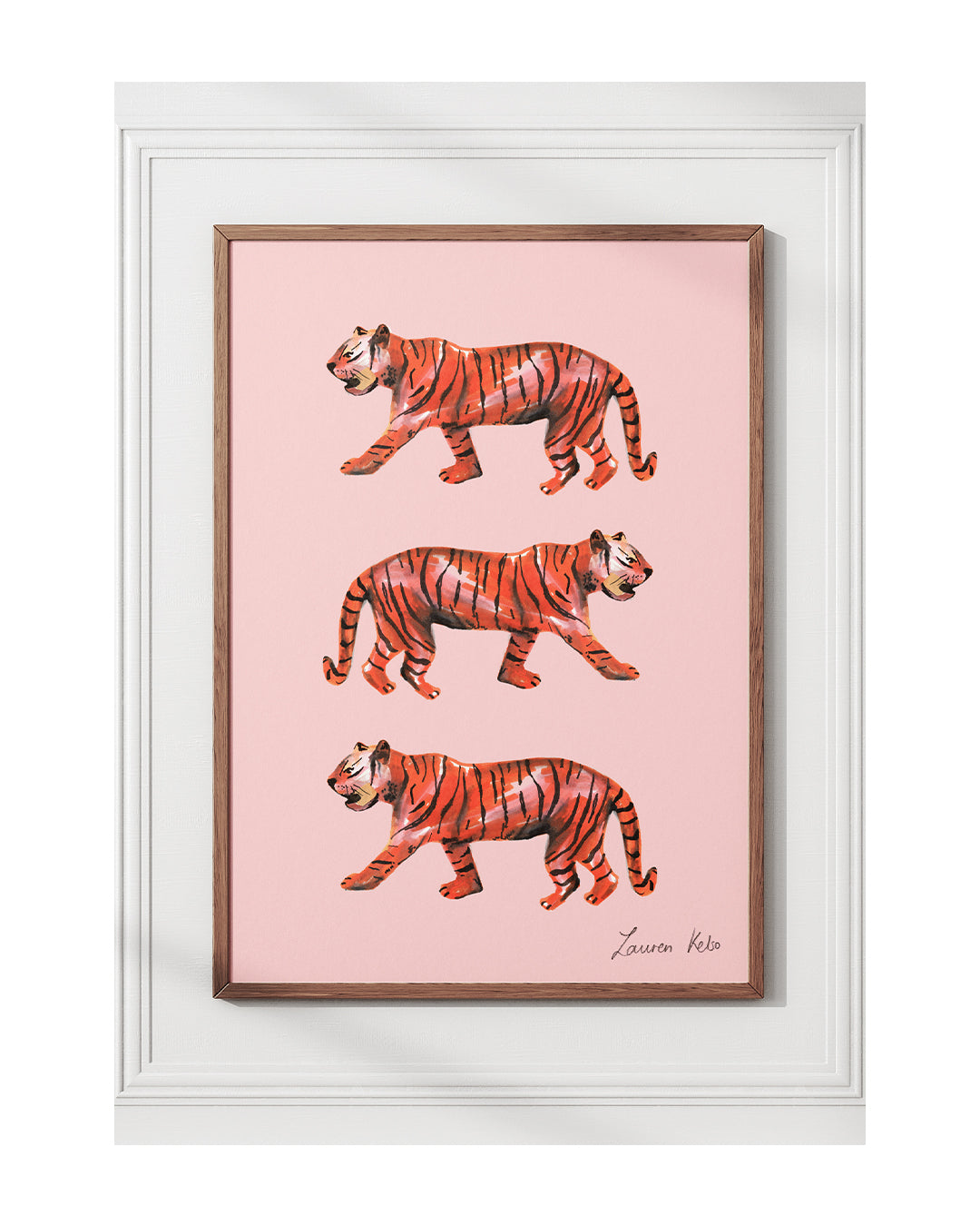 ORANGE TIGERS PRINT